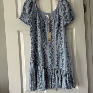 Loveshackfancy Solus blue dress NWT